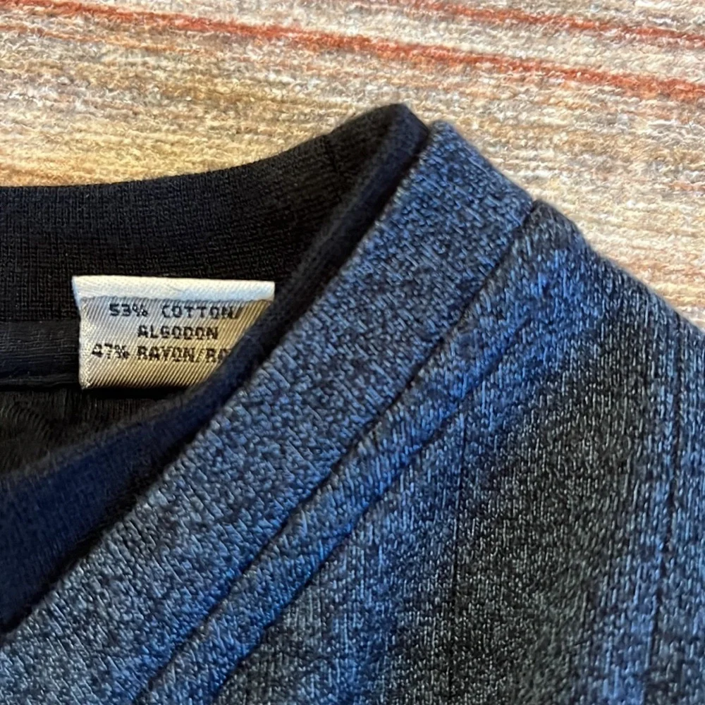 Haggar Mens Mock V-Neck Ribbed Sweater